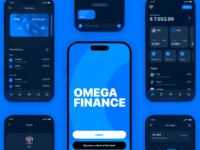 Omega Finance - AI Banking App cover